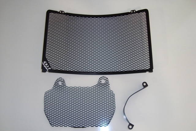 Black - Cox Racing Oil Cooler Guard / Grill for 2002-2004 Ducati 998 (113-15204)